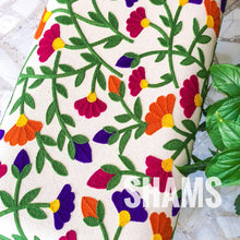 Load image into Gallery viewer, Nature-Inspired Floral Embroidery Bench