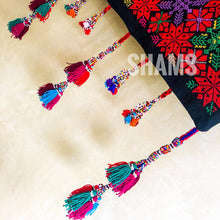 Load image into Gallery viewer, Traditional Embroidery Wall Art with Colorful Beaded Tassels