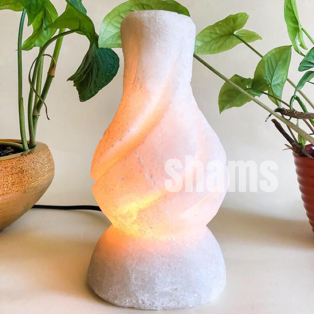 Himalayan Traditional Lamp-Shaped Hand-Carved Salt Lamp