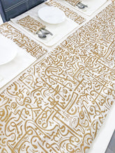 Load image into Gallery viewer, Verdant Elegance white dining table Runner set