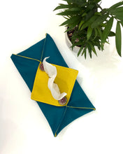 Load image into Gallery viewer, Teal and Yellow Tissue Cover