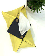 Load image into Gallery viewer, Yellow and Black Fabric Tissue Cover
