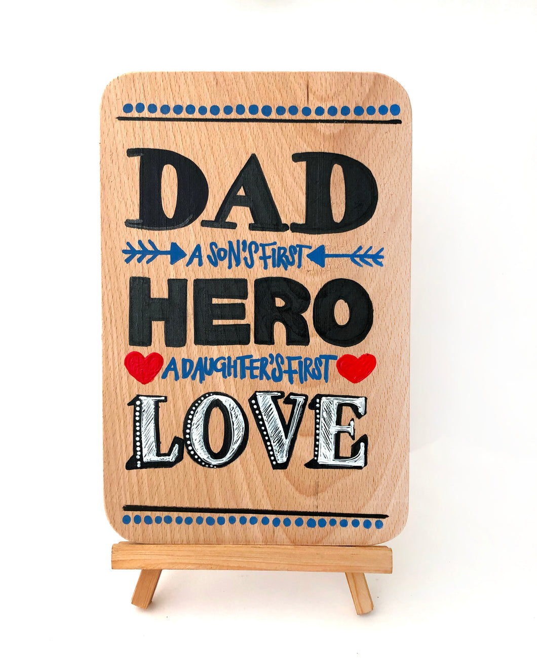 Hero Dad Wooden Board
