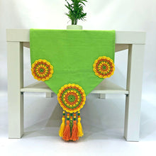 Load image into Gallery viewer, light green table runner