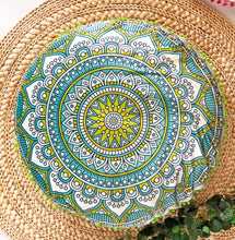 Load image into Gallery viewer, Bold Mandala Circular Cushion
