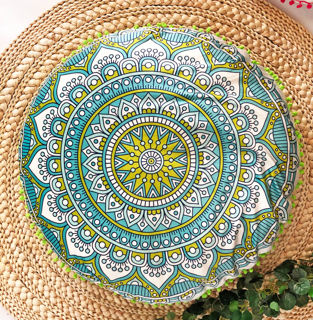 Bold Mandala Circular Cushion