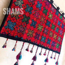 Load image into Gallery viewer, Traditional Embroidery Wall Art with Colorful Beaded Tassels
