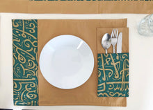 Load image into Gallery viewer, Verdant Elegance Green Table Runner dining table set
