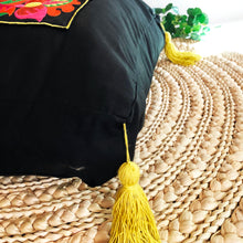 Load image into Gallery viewer, Exotic Embroidered Cushion with Tassels
