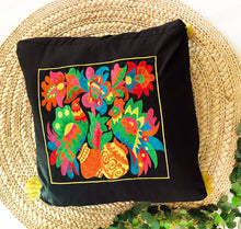 Load image into Gallery viewer, Exotic Embroidered Cushion with Tassels
