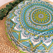 Load image into Gallery viewer, Bold Mandala Circular Cushion
