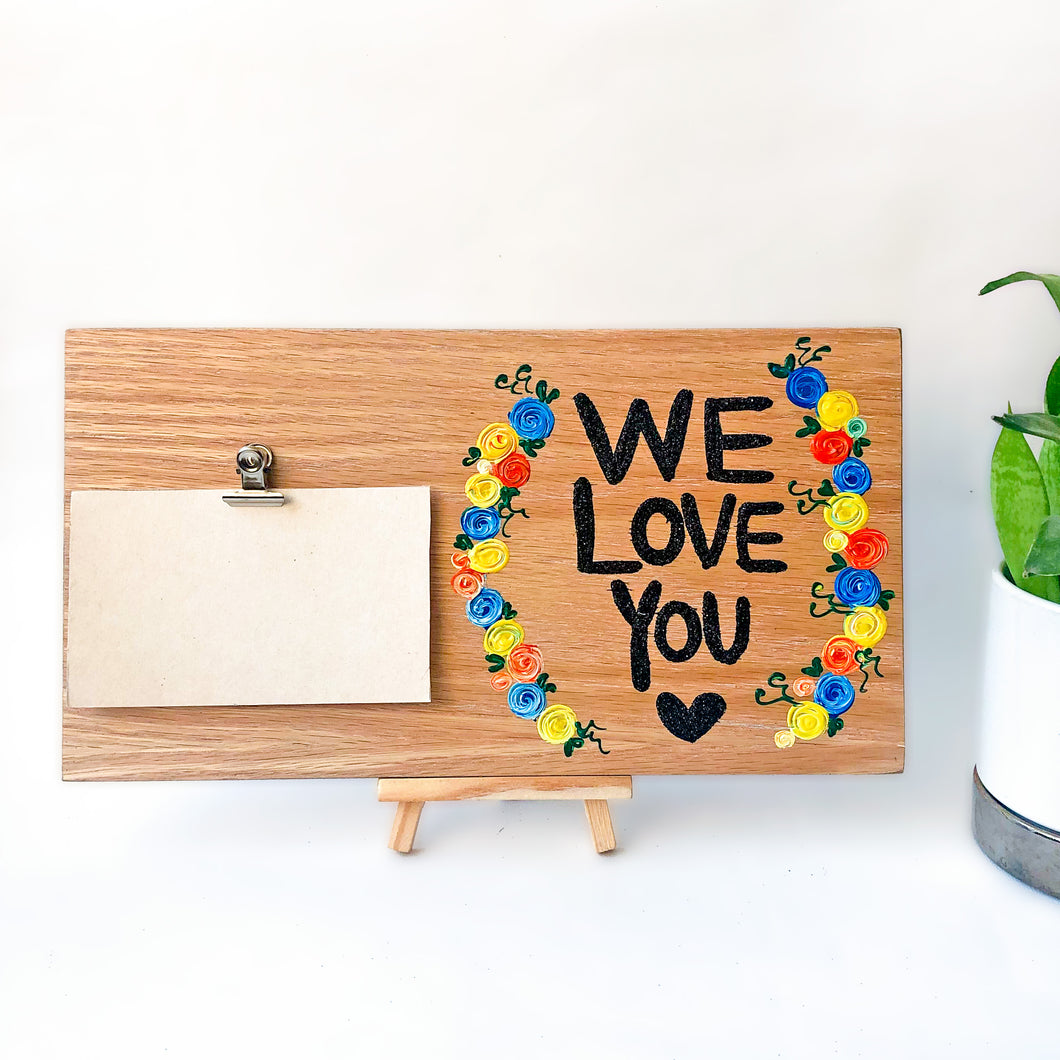 Floral Love Clip Board